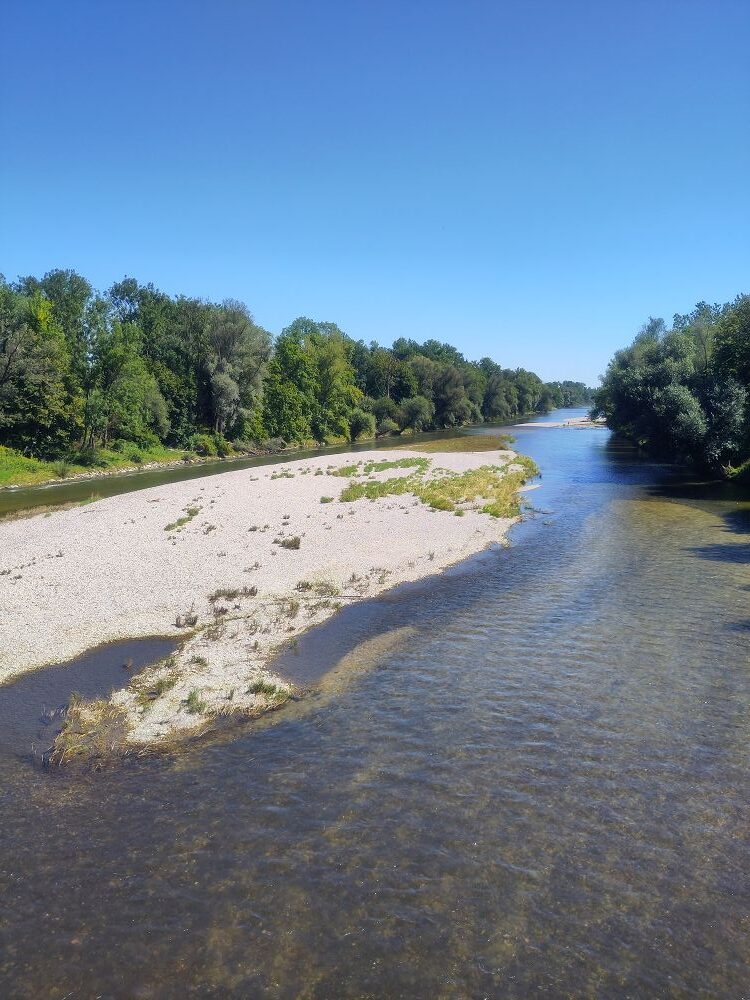 Zusammenfluss von Amper und Isar